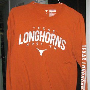 Burnt Orange LONGHORNS Cotton Tee Shirt Sz M